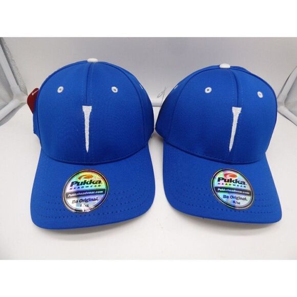 Authentic Pukka Embroidered Tee Stretch Fit Golf Cap/ Hat, Blue - Picture 1 of 11